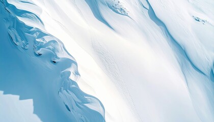 Obraz premium Minimalist ski slope abstract background with snow and copy space