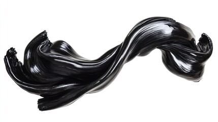 Black, flowing, abstract, material, curves