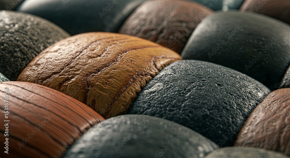 Poster A close up of a variety of different colored and textured objects