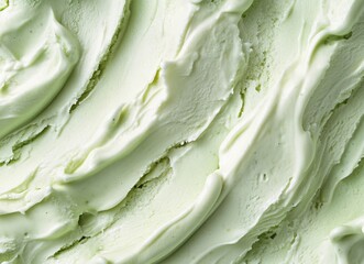 Obraz premium pistachio ice cream texture, lime green ice cream texture, top view