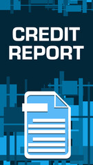 Credit Report Blue Vertical Squares Texture Bottom File Symbol Text 