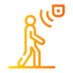 motion sensor Line Gradient Icon