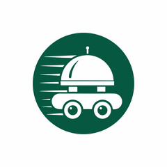 Futuristic Food Delivery Logo Vector.