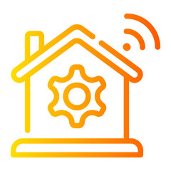 system hub Line Gradient Icon