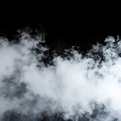 Fototapeta premium White Smoke on Black Background