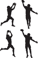Football kicker silhouette vector illustration