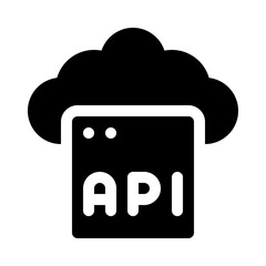 Cloud API glyph icon