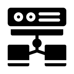 Data flow glyph icon
