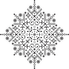 Beautiful flower art and mandala vector design