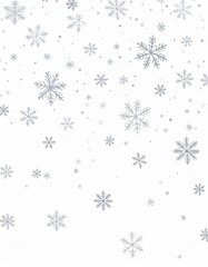 Blue And White Snowflakes Winter Background