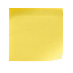yellow sticky note isolated