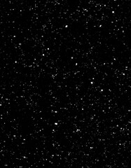 Fototapeta premium Scattered White Stars on Black Night Sky Background