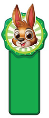 Cheerful Rabbit Bookmark Design