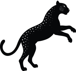 Fototapeta premium silhouette of a leopard