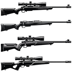 assault rifle and gun