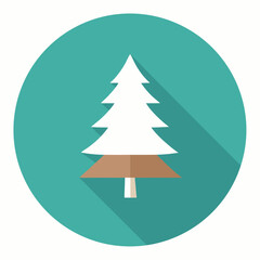 Classic evergreen christmas tree vector illustration