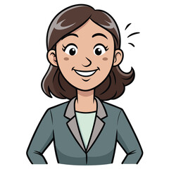 Obraz premium Professional woman with a subtle head shake, indicating gentle disagreement or thoughtful consideration, a nuanced and expressive response.