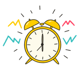 alarm clock on a white background