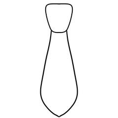 Father Day Tie Outline for Coloring  Craft