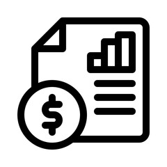 Interest rate line icon