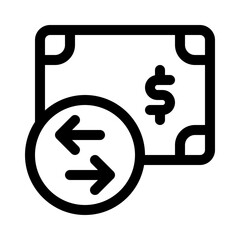 Money transfer line icon