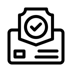 Secure payment line icon