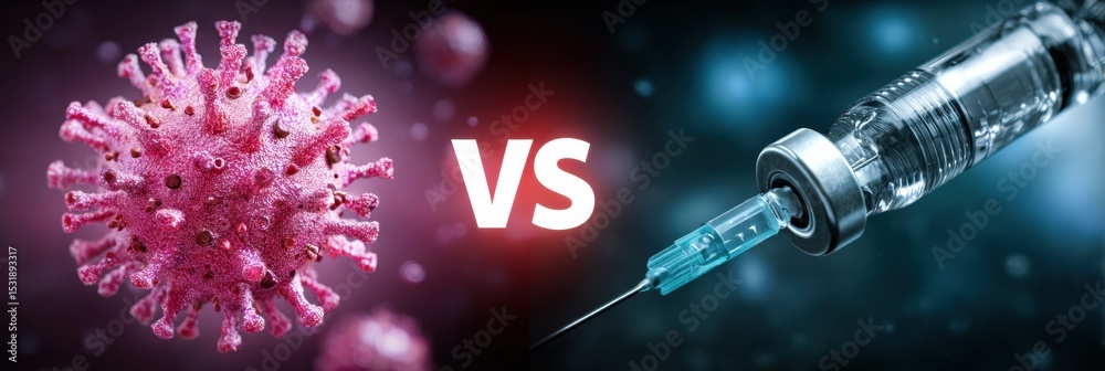 Aufkleber Comparison Chart Illustrating the Differences Between Vaccines and Viruses in a Colorful Infographic Format