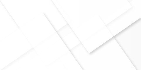 White and gray overlap triangle geometric technology pattern. minimal rectangle randomly arranged white lines transparent web square background layers. overlapping presentation design.	