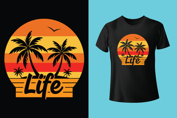 summer t shirt design vector illustration. summer t shirt, summer Los Angeles t shirt. summer sublimation t shirt Vector illustration