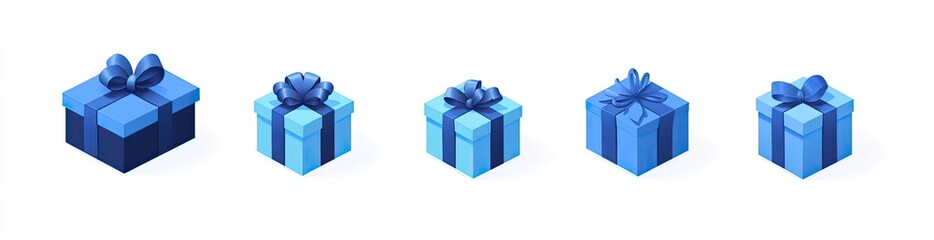 Obraz premium Gift Boxes in Shades of Blue