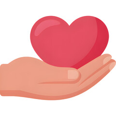 Hand Holding a Red Heart