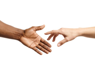 Interconnected hands symbolize unity and peace.