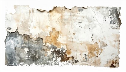 Fototapeta premium Damaged White Wall Texture with Peeling Paint