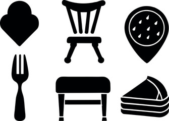 set of chairs icons