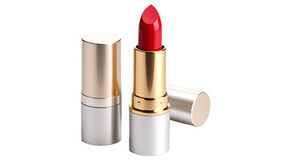 Obraz premium Classic red lipstick for bold makeup looks.