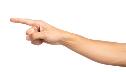 A hand pointing outwards demonstrating direction.