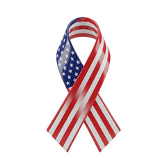 American Flag Ribbon Red White Blue Symbol of Patriotism and Support