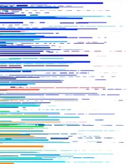 Abstract Colorful Horizontal Lines Digital Art