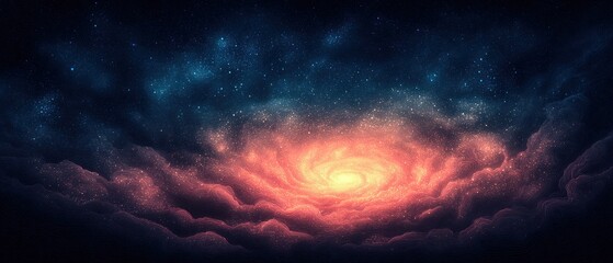 Obraz premium Cosmic clouds swirl around a vibrant nebula