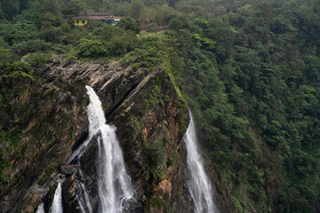 waterfall in the mountains