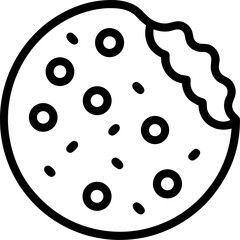 Cookie icon vector. Biscuit, cracker, Snack icon symbol in line, flat, and colors style