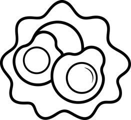vector illustration of Eggs Fried