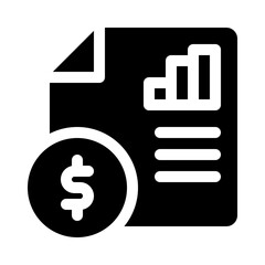 Interest rate glyph icon
