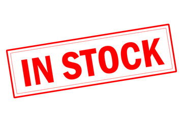 Fototapeta premium IN STOCK - IN STOCK text written on Red Rubber Stamp 