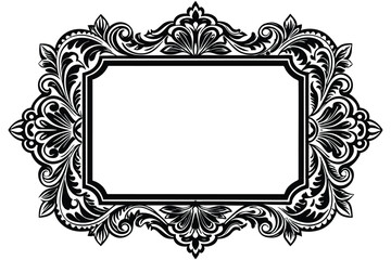 Elegant Ornate Frame Decorative Victorian Style Design Element