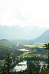 mountain landscape with fog