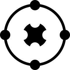 Decorative geometric shape with circles