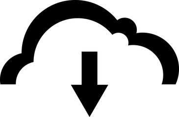 Minimalist simple save cloud icon