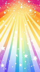 rainbow color light stars illustration poster background
