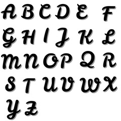 set of vector alphabet letters